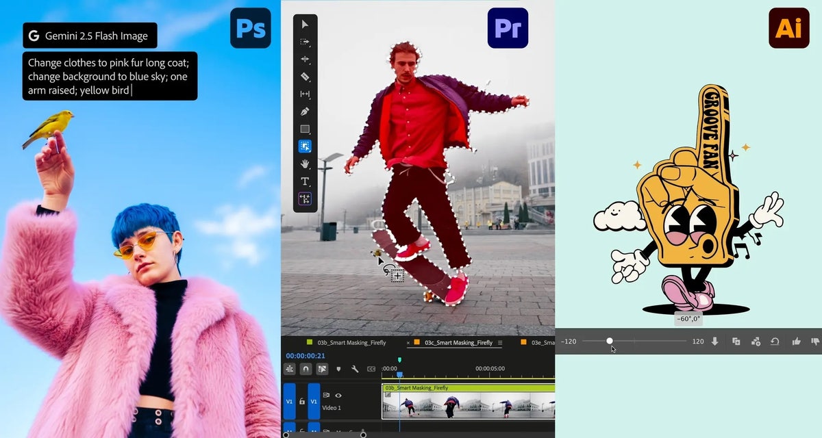 Photoshop, Premiere, Illustrator 화면 3종