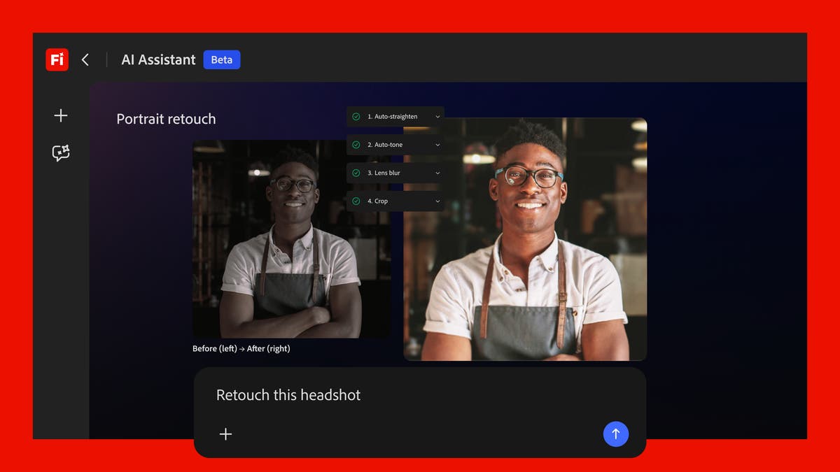 Firefly AI Assistant로 인물 사진 보정