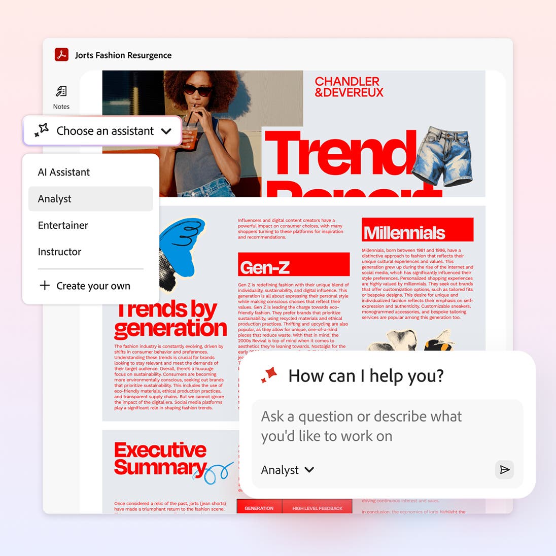 Acrobat Studio PDF Spaces의 AI Assistant
