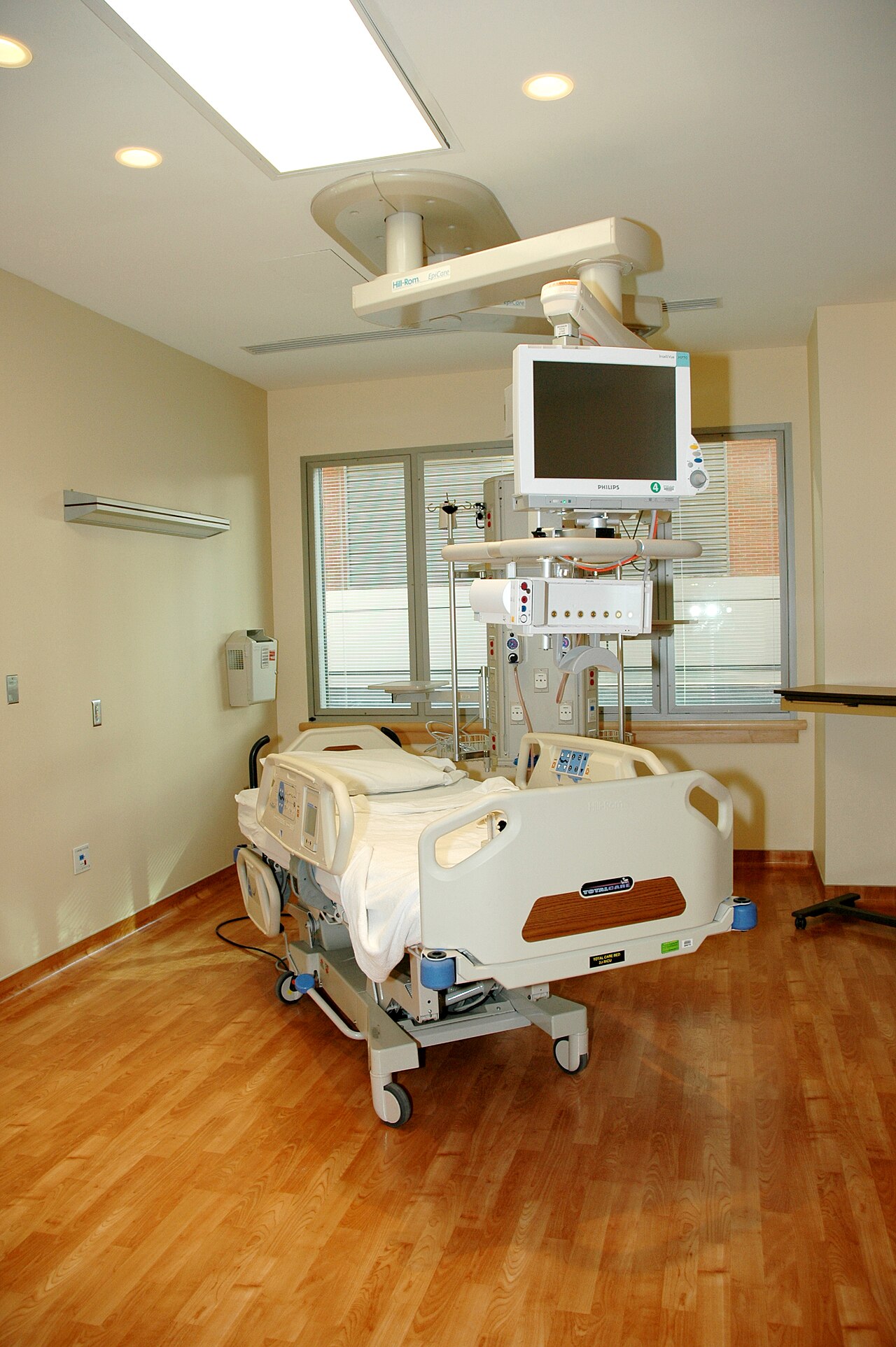 US hospital private patient room