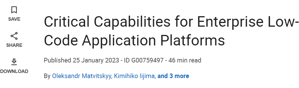 Gartner 리서치 문서 헤더 실제 화면